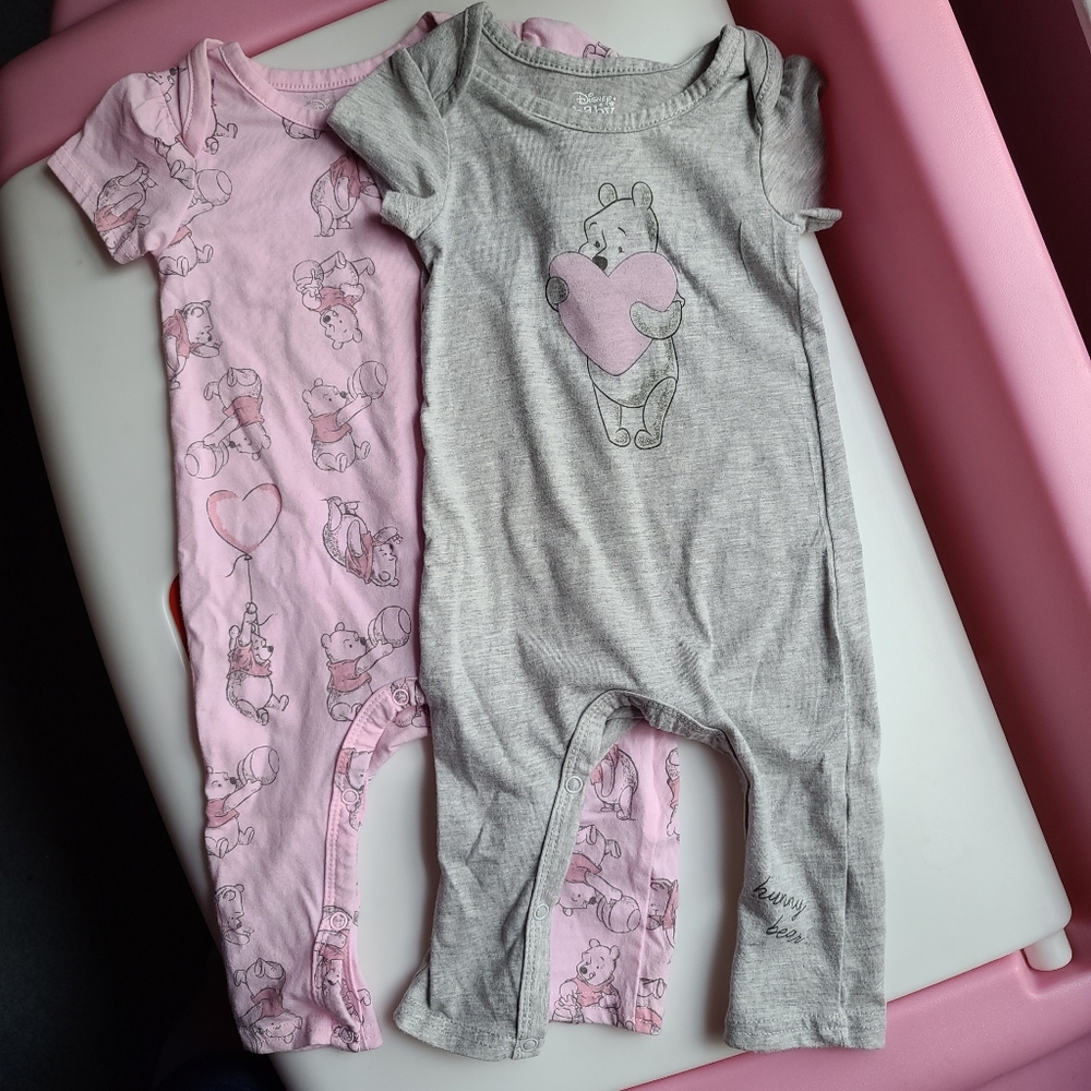 Bundle of 2 Disney romper onsies 6-9 months